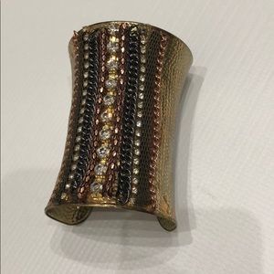 Cuff Bracelet with studs and design